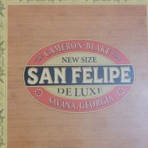 San Felipe Cigar Box Decorative Storage Hinged Lid Keepsake Organizer